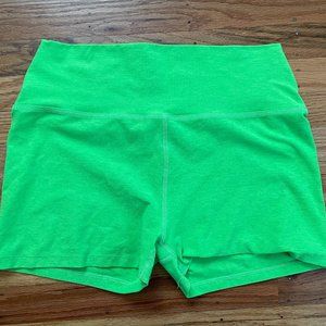 Beyond Yoga Spacedye All for Run Short Limeade Sz XL